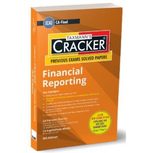 Taxmann's Cracker on Financial Reporting for CA Final May 2024 Exam [FR] by CA. Parveen Sharma, CA. Kapileshwar Bhalla |  New Syllabus 2024 by ICAI
